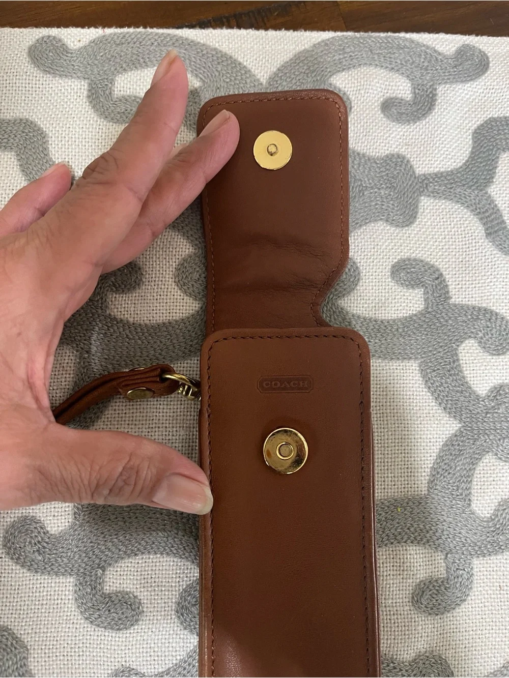 Vintage Coach Cell Phone Glasses Wristlet Case